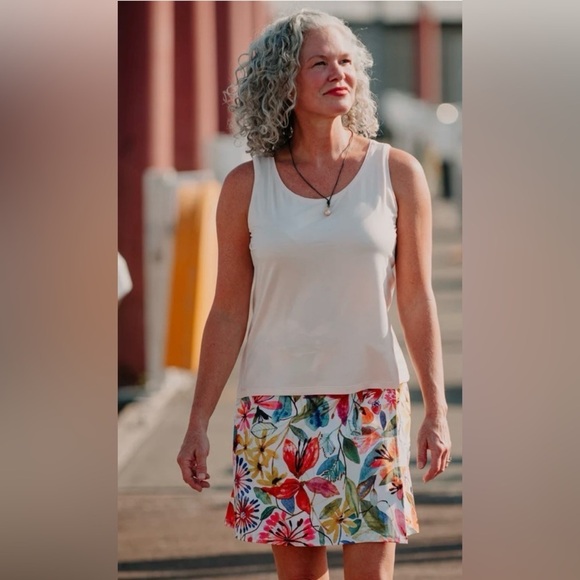 RipSkirt Playa Wildflower Watercolor Length 2 Wrap Skirt Floral Print Size Large - Picture 1 of 9